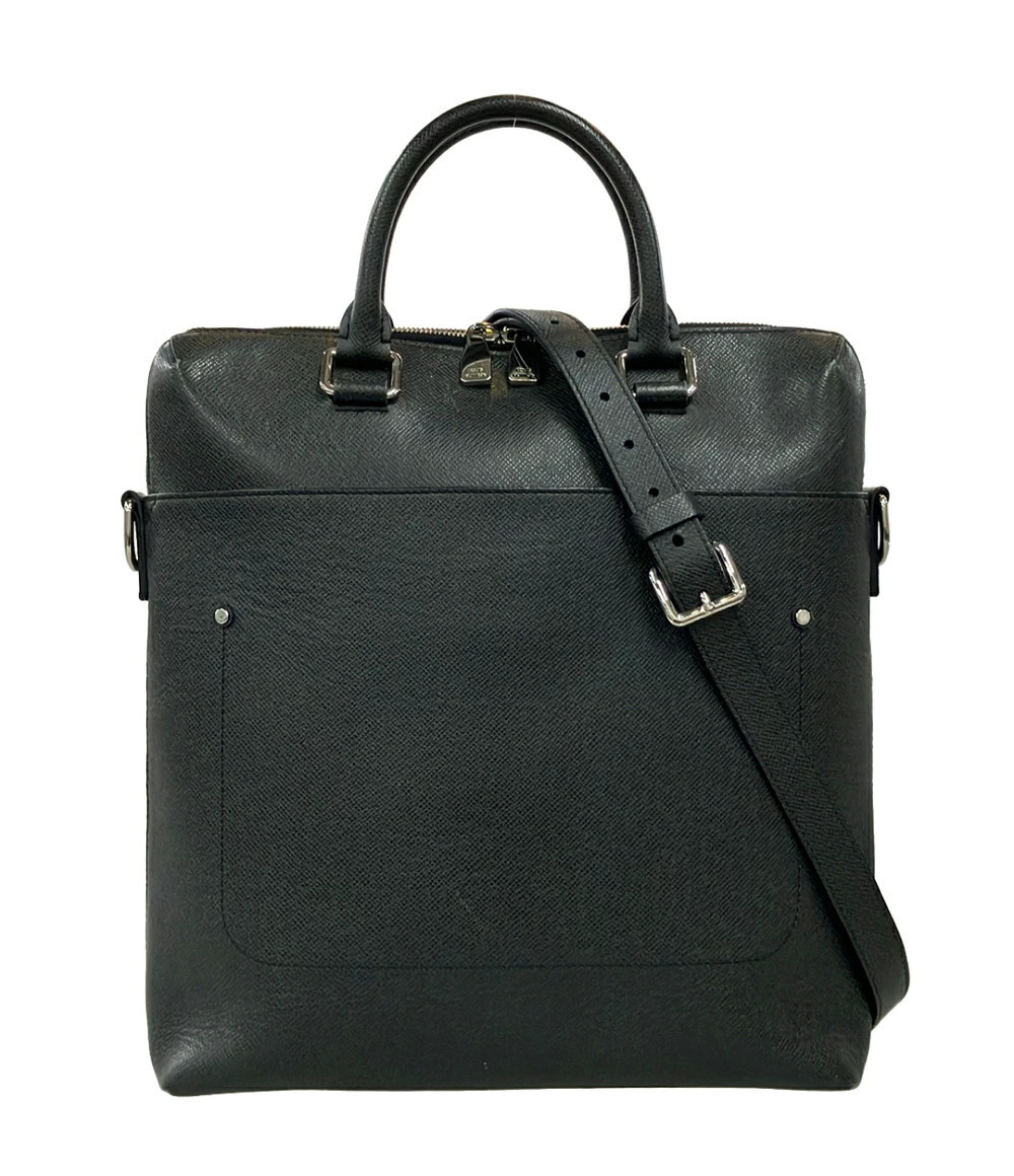 Louis Vuitton Tote Bag Grigori Taiga Crossbody Bag Leather Black